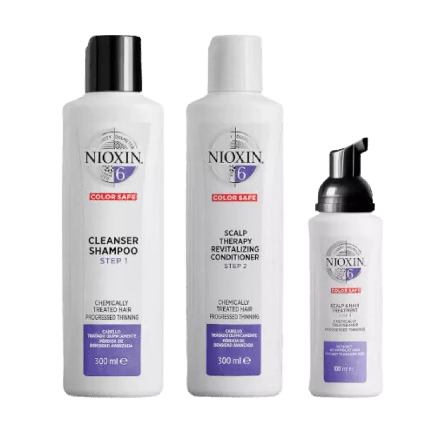 NIOXIN KIT S6  Color tratado de cabello, Preocupaciones de cabello, pérdida de cabello